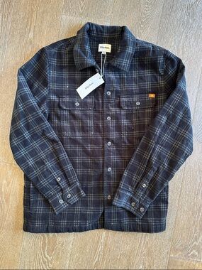 Rhythm Black Plaid cord overshirt